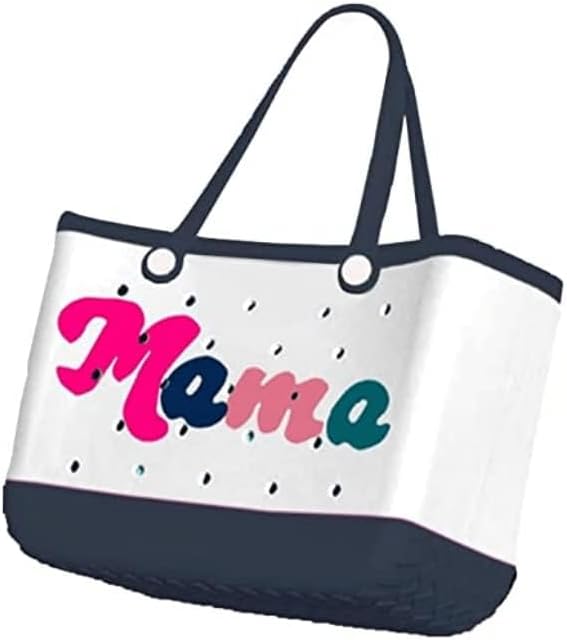 Spacious women's washable EVA beach tote bag, great for summer travel, beach, & shopping trips.