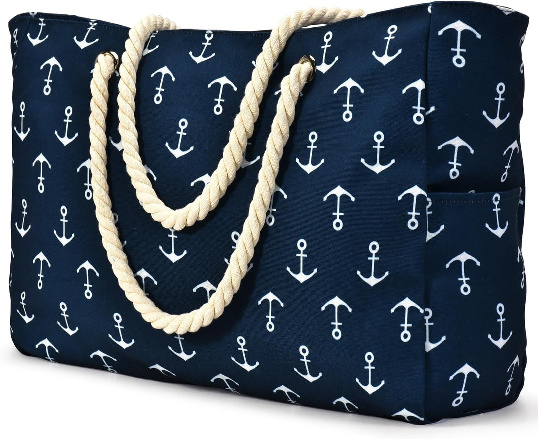 Women's waterproof large tote bag with secure zipped storage for work & travel essentials.