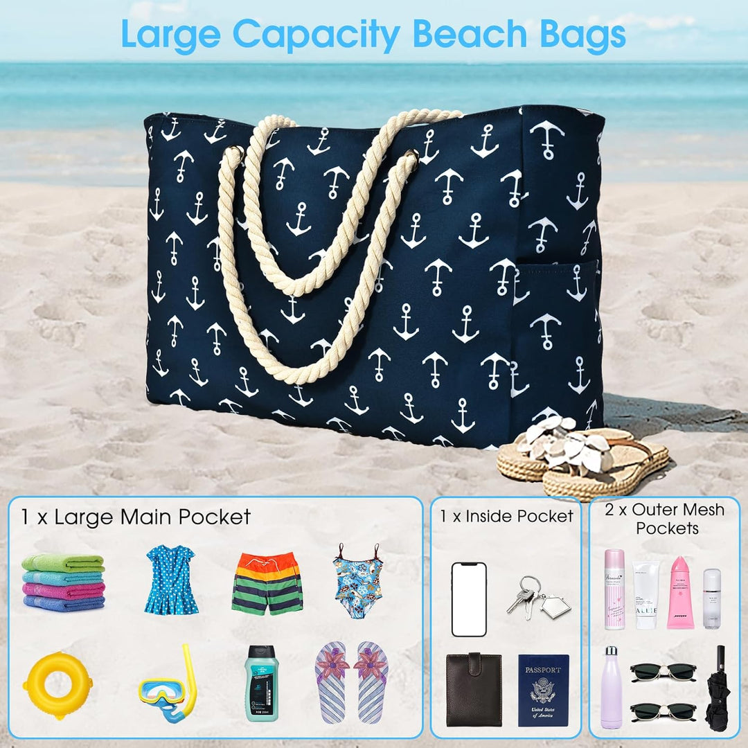 Women's large capacity waterproof travel tote, complete with secure zipped storage.