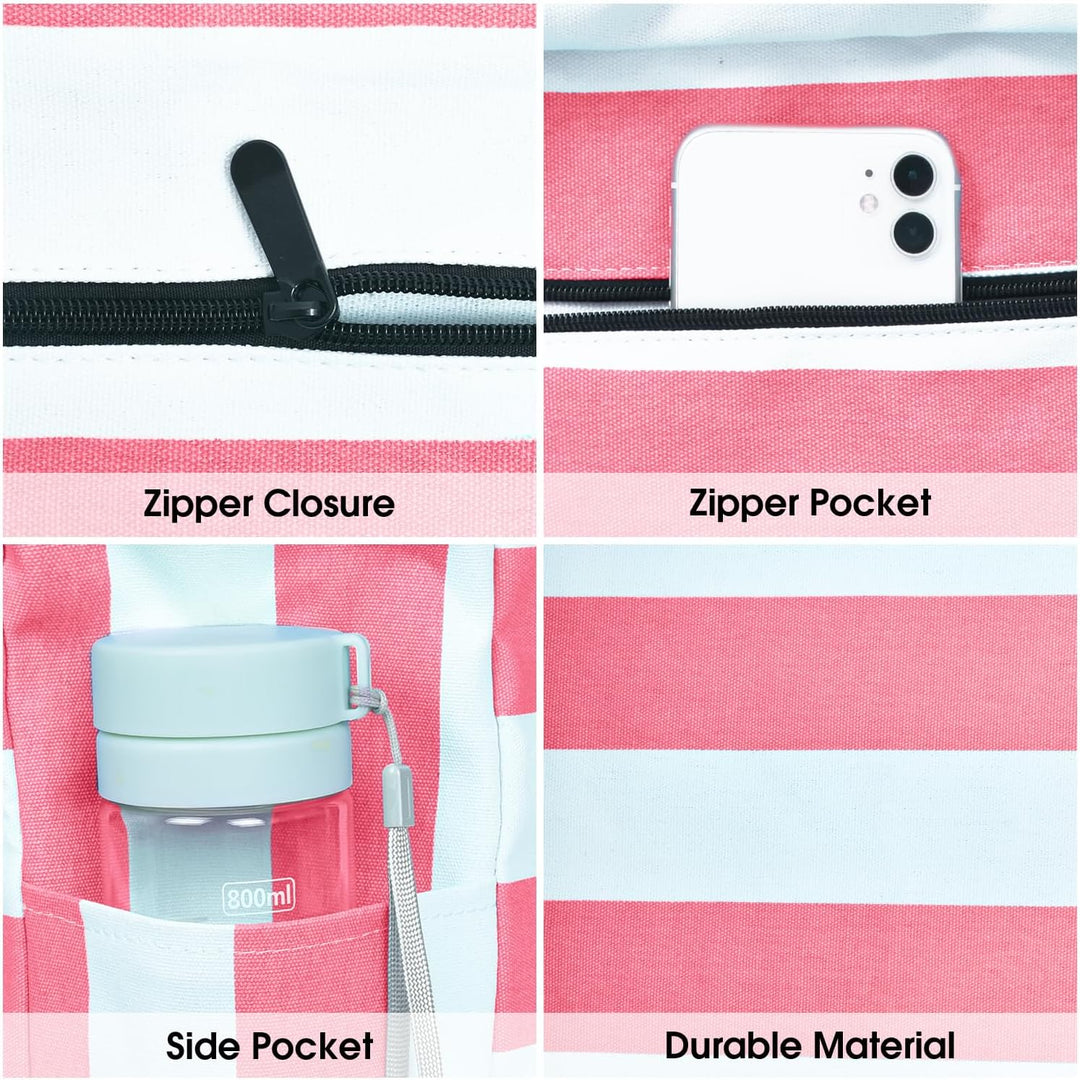 Elegant women's waterproof shoulder tote with secure zip closure and ample room inside.