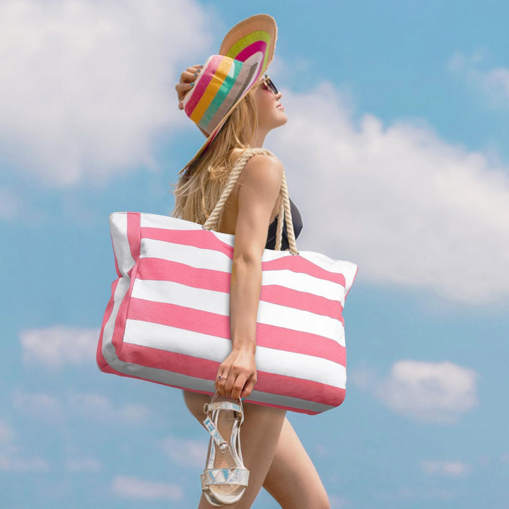 Women's durable oxford fabric waterproof tote with spacious main compartment & zip pockets.