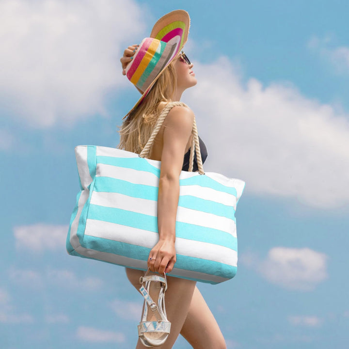 Women's versatile waterproof travel tote, large & durable, featuring secure zip storage.