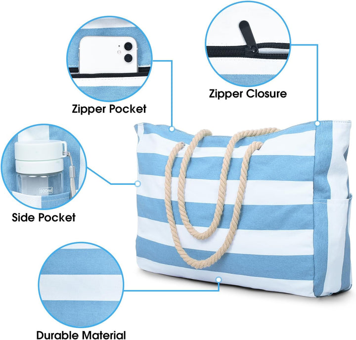 Durable oxford fabric women's waterproof shoulder tote with large capacity & zip closure.