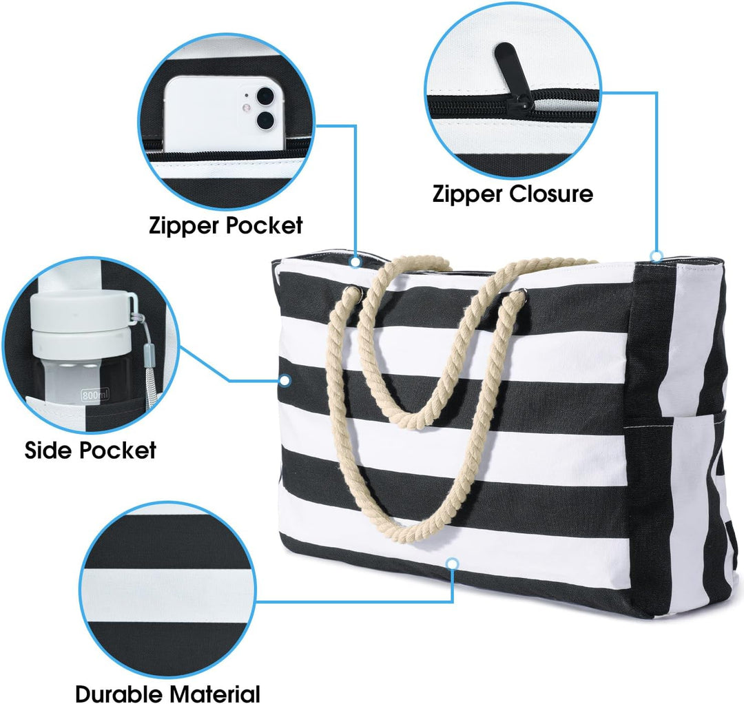 Women's spacious waterproof gym bag, with secure zipped storage for shoes & clothes.
