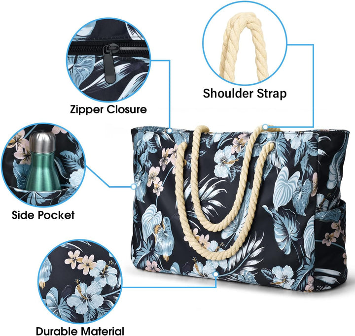 Women's stylish waterproof large shoulder bag, durable, with secure zipped storage.