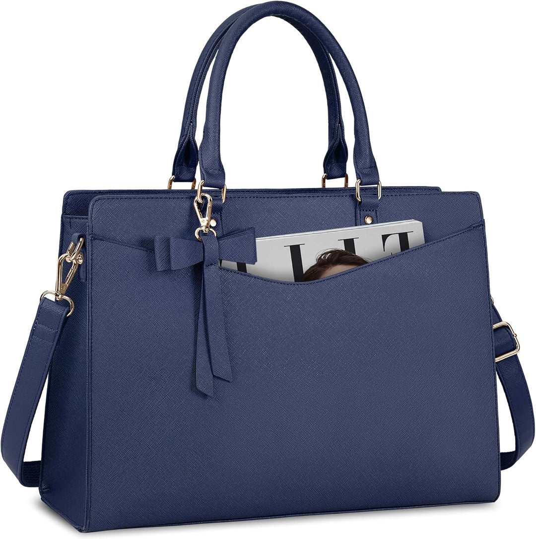 Women's elegant waterproof work tote, designed to carry laptops safely and stylishly.