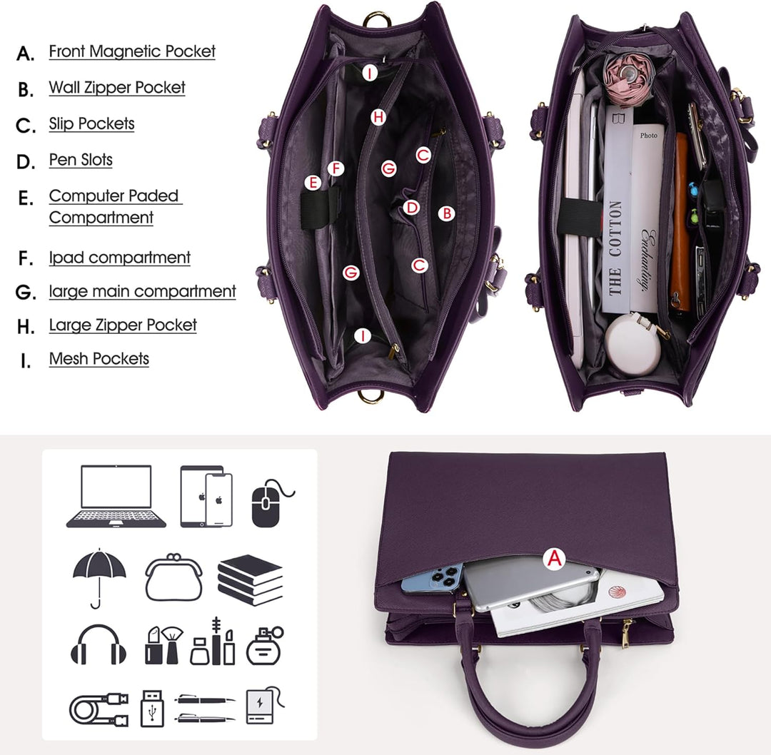 Waterproof PU leather tote bag for women, showcasing its elegant structure & form.