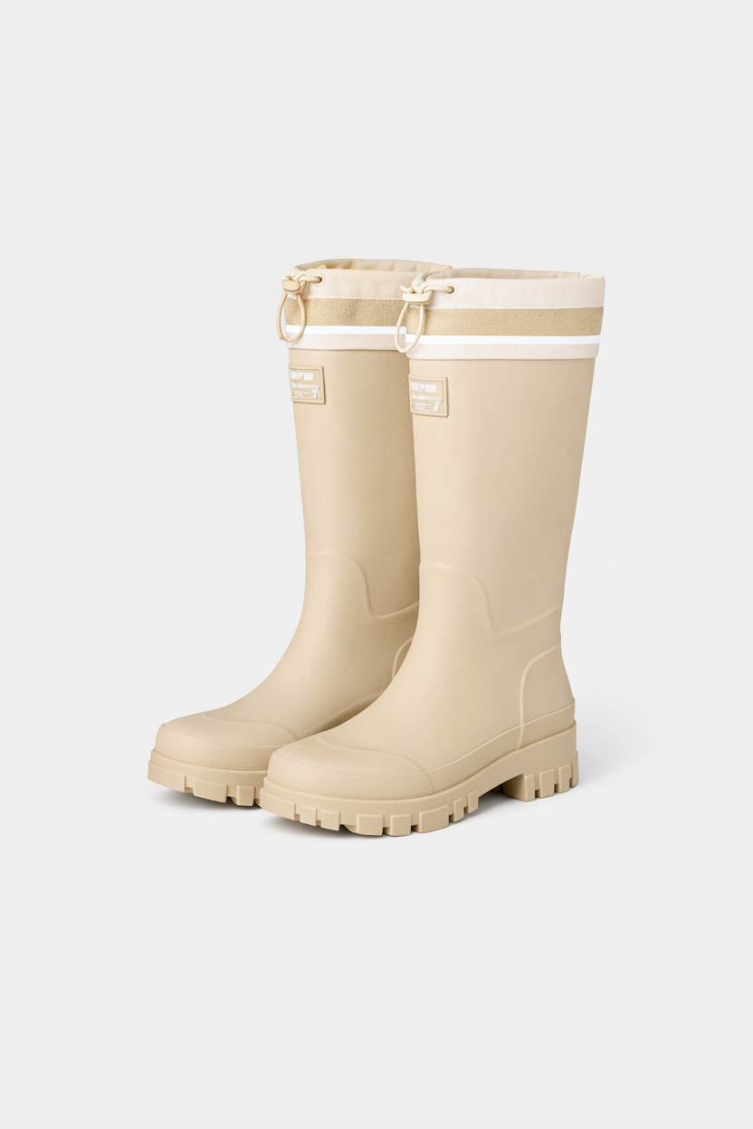 Women's waterproof rain boots, durable slip-on design for wet weather & outdoor gardening.
