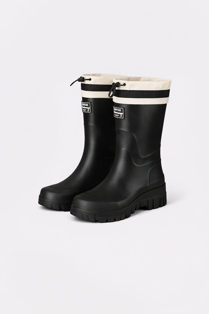 Slip-on women's waterproof durable boots for gardening, outdoor adventures, and rainy days.