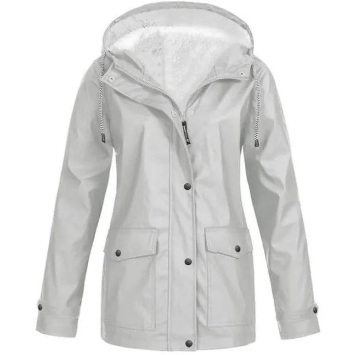 Warm women's jacket with a soft fleece lining & weather-resistant exterior. Great for everyday winter wear.