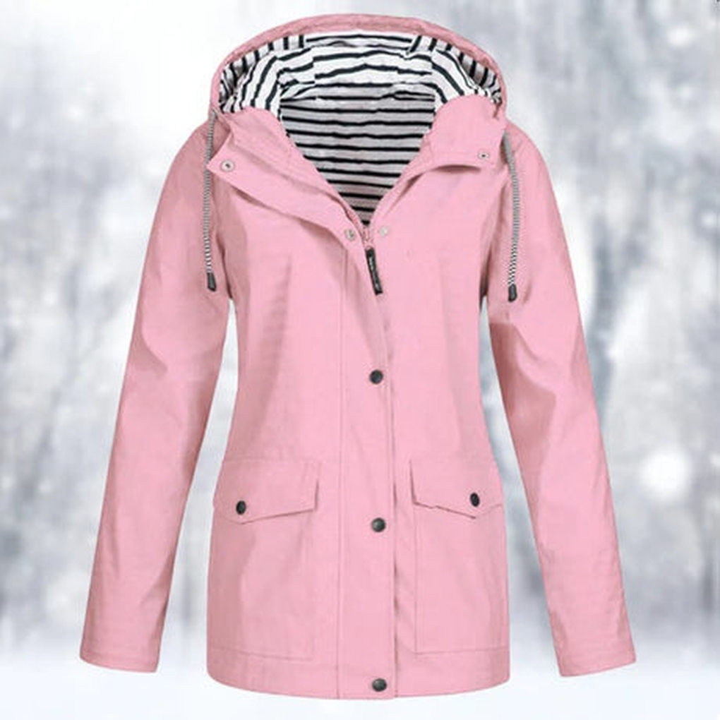 Women's weather-protection rain jacket for ultimate wind & rain resistance; versatile outerwear for spring/fall.