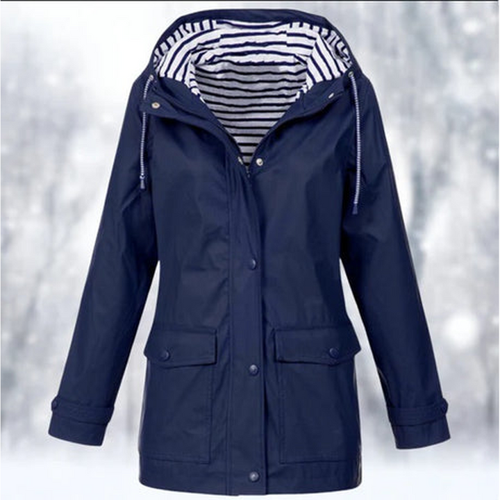 Versatile women's fall & spring jacket, a stylish weather-protection windbreaker for everyday casual wear.