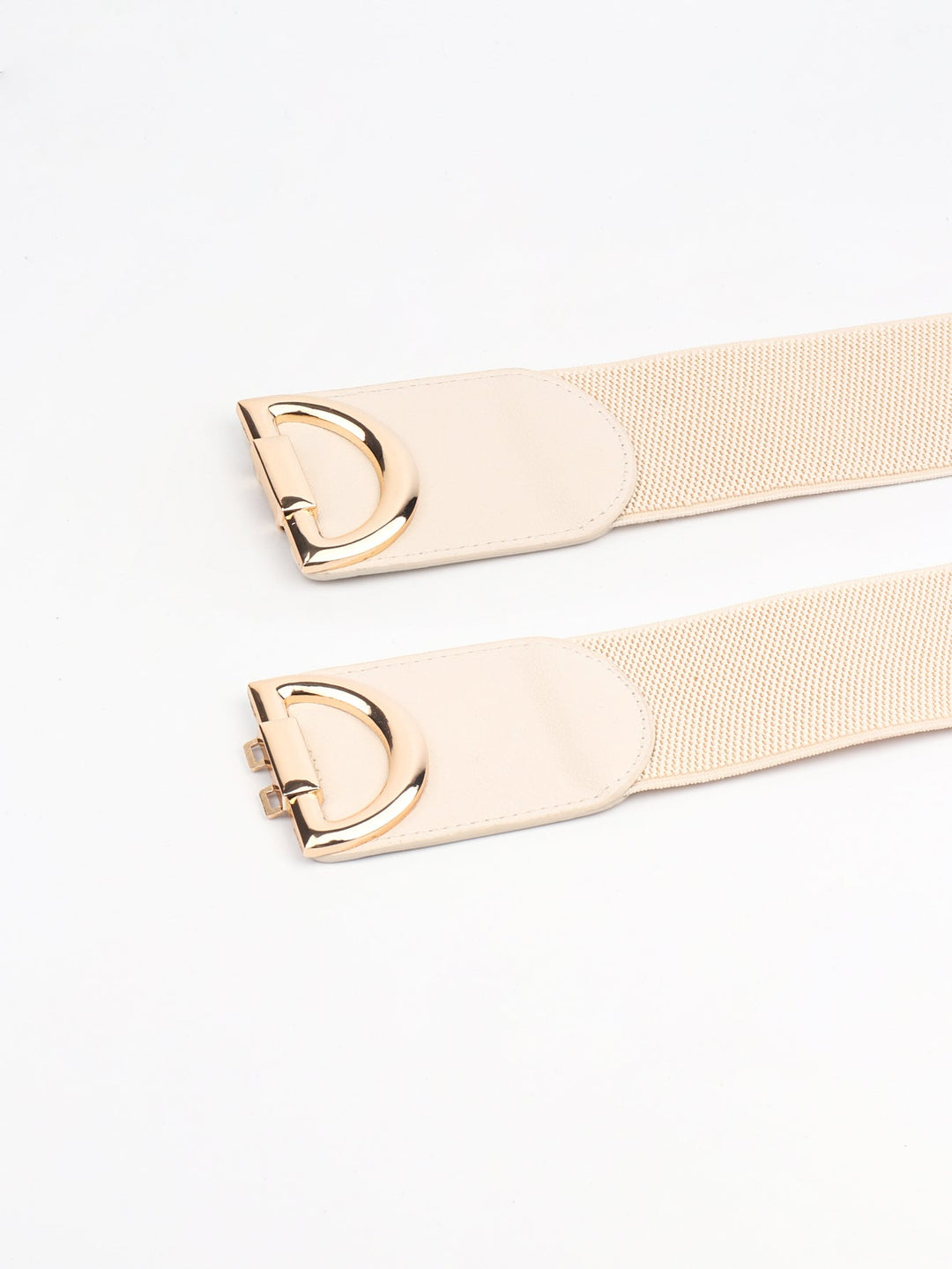 Women's Wide Elastic Waist Belt with Stylish Buckle, a fashionable stretch accessory for women.