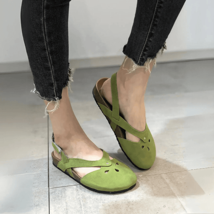 Women's Closed - Toe Slingback Sandals - Elegant Summer Style - Lexians