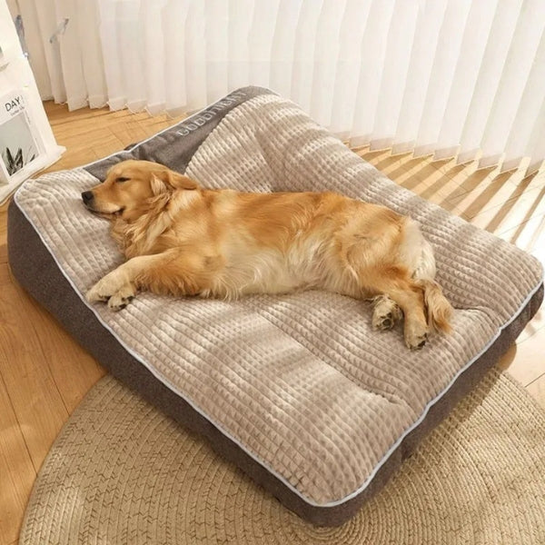 XXL orthopedic dog bed for large dogs, providing ultimate comfort & joint support with a washable, removable cover.